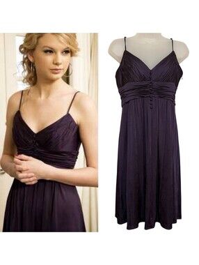 BCBGMAXAZRIA ASO Taylor Swift Fearless Era Purple Dress Medium RARE EUC Vintage